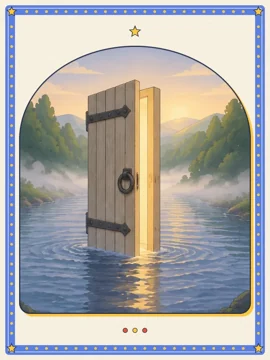 Example: a tale card, the door in the water