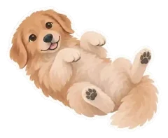 Example sticker: Maple, cuddle
