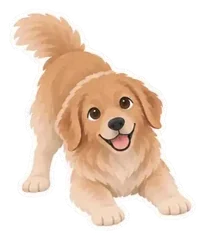 Example sticker: Maple, excited
