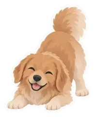 Example sticker: Maple, happy