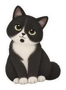 Example: Pepper the cat as a love sticker