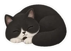 Example sticker: Pepper, sleepy