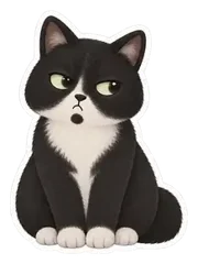 Example sticker: Pepper, sulking