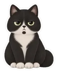 Example sticker: Pepper, unimpressed
