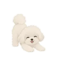 Biscuit's happy sticker, animated