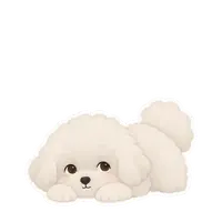 Biscuit's shy sticker, animated