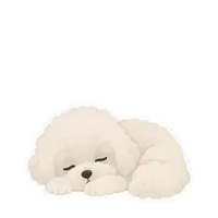 Biscuit's sleepy sticker, animated