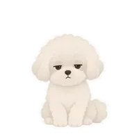 Biscuit's unimpressed sticker, animated