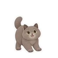 Juniper's excited sticker, animated