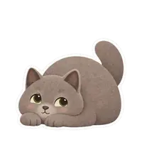 Juniper's shy sticker, animated
