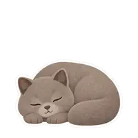 Juniper's sleepy sticker, animated