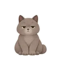 Juniper's unimpressed sticker, animated